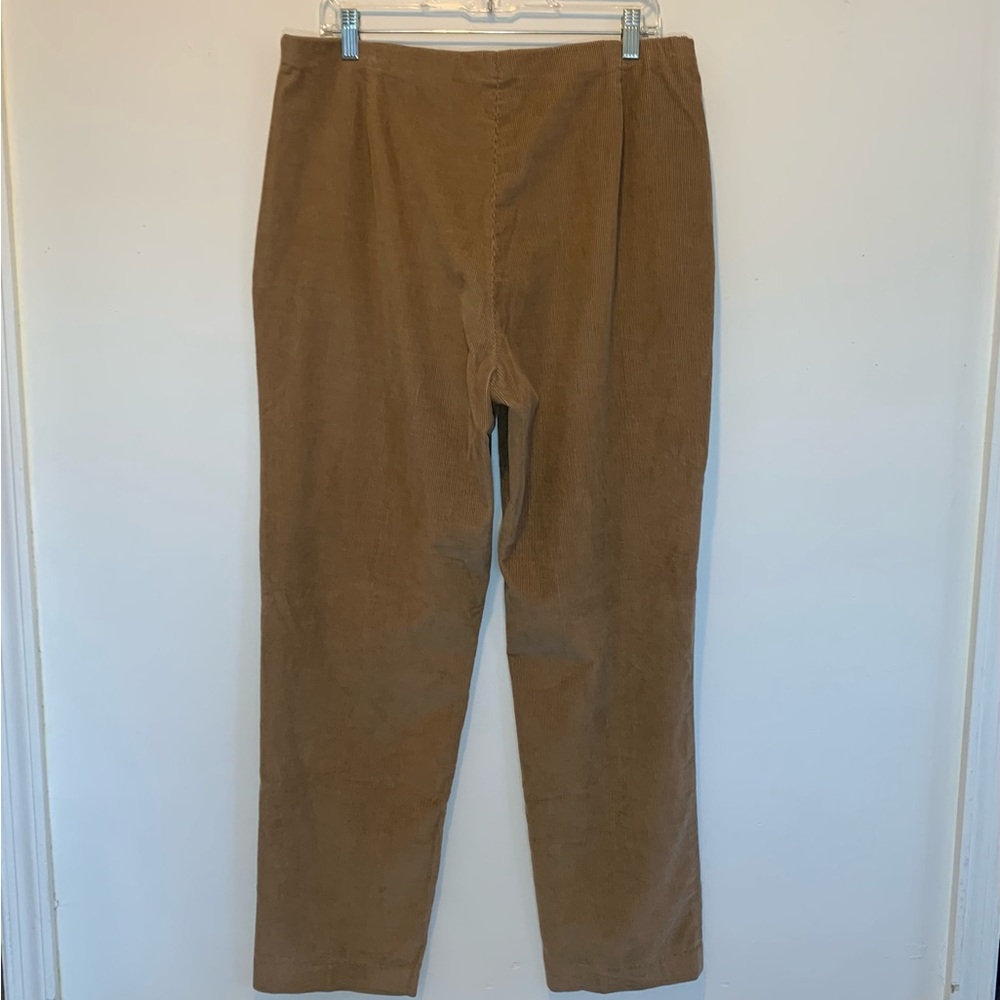Vintage Eddie Bauer Bremerton Fit Tapered Brown Corduroy Pants 16 - Picture 5 of 9